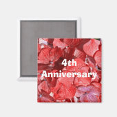 アジサイ付四周年磁石 マグネット (正面/裏面)