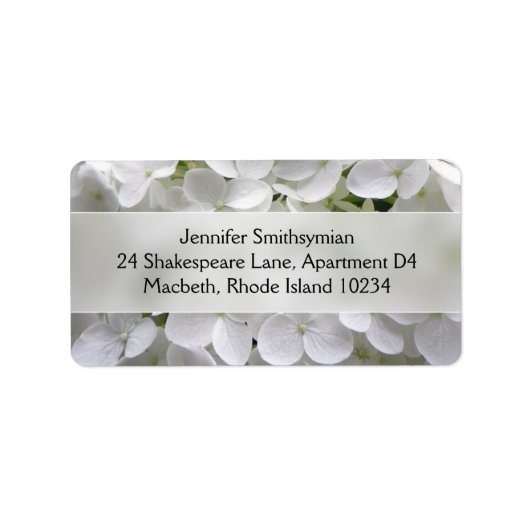 アジサイ住所 シール (正面)