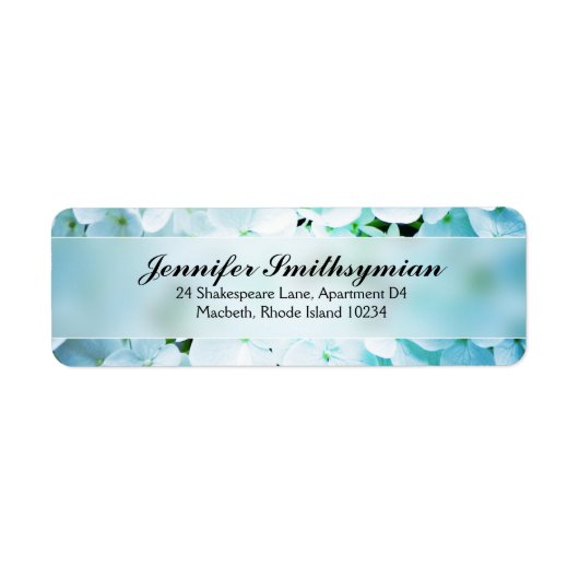 アジサイ住所 シール (正面)