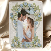 アジサイ写真アールヌーボー結婚ズ 招待状