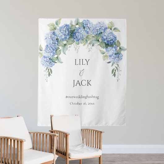 アジサイ写真セルフィー結婚ホワイトの背景 タペストリー