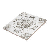 アジサイ名門私立校風のバーブベージュシームレストイレパターン タイル (側面)