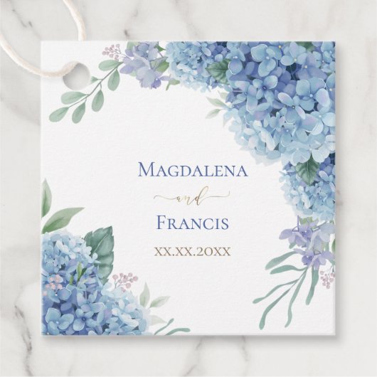 アジサイ幾何学模様 | 結婚s フェイバータグ (正面)