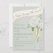 アジサイ彼女は結び目セージブライダルシャワー 招待状 (正面)