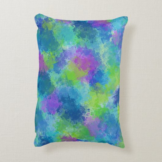 アジサイ抽象芸術 アクセントクッション (裏面(縦))