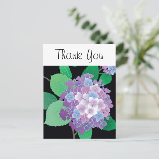 アジサイ日本のフローラファインアート ポストカード (スタンド正面)