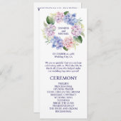 アジサイ春の花結婚式 プログラム (正面/裏面)