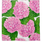 アジサイ柄 シャワーカーテン (正面)