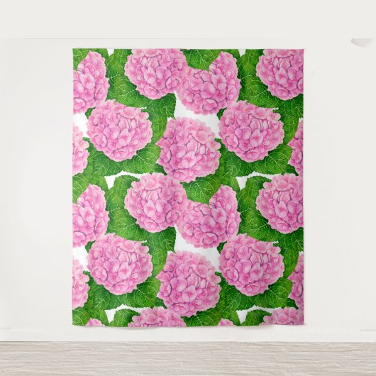 アジサイ柄 タペストリー (正面)