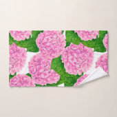 アジサイ柄 バスタオルセット (ハンドタオル)