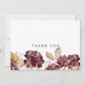 アジサイ植物葬儀シンプルありがとう サンキューカード (正面)