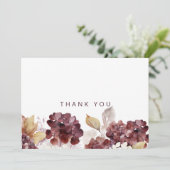 アジサイ植物葬儀シンプルありがとう サンキューカード (スタンド正面)