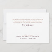 アジサイ植物葬儀シンプルありがとう サンキューカード (裏面)