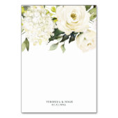 アジサイ白金ゴールドフローラ結婚のエンクロージャカード テーブルナンバー (裏面)