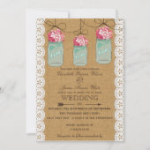 アジサイ素朴アのバ結婚ラップ 招待状 (正面)