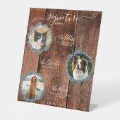 アジサイ素朴ズウッド3写真シグネチャーペットドリンク 台座サイン (正面)