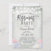 アジサイ素朴ズフローラストリングライト退職 招待状 (正面)