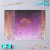 アジサイ紫金ゴールド金属フローラ 薄葉紙 (クラフト)