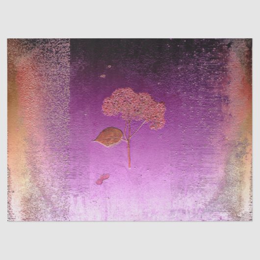 アジサイ紫金ゴールド金属フローラ 薄葉紙 (正面)