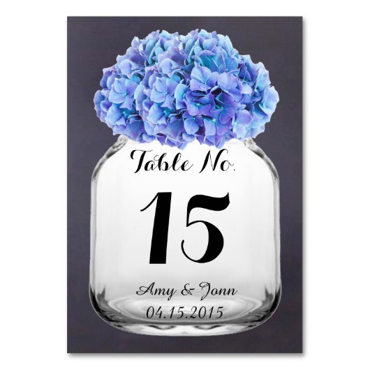 アジサイ結婚のテーブル番号あじさい7 テーブルナンバー (正面)