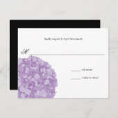 アジサイ結婚の反応 出欠カード (正面/裏面)