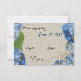 アジサイ結婚の反応 出欠カード