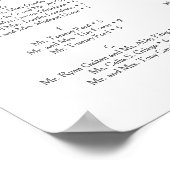 アジサイ結婚の座席表の青 ポスター (角)