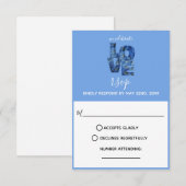 アジサイ結婚の応答カード 出欠カード (正面/裏面)