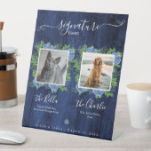 アジサイ結婚ズウッドの写真ペットのシグネチャードリンク 台座サイン (インサイチュ)