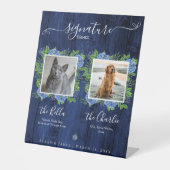 アジサイ結婚ズウッドの写真ペットのシグネチャードリンク 台座サイン (正面)