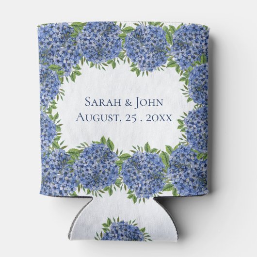 アジサイ結婚ズクーラーボックスパーソナライズされたゲスト 缶クーラー (裏面)