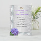 アジサイ結婚式招待状 招待状 (スタンド正面)