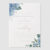 アジサイ結婚花 ベラム紙招待状 (正面)
