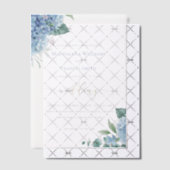 アジサイ結婚花 ベラム紙招待状 (オフセット (招待状))