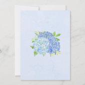 アジサイ緑のネイビーのメイソンジャールライツ結婚ズ 招待状 (裏面)