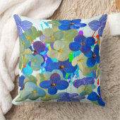 アジサイ花アートプリント クッション (ブランケット)