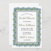 アジサイ花ウォーターブライダルシャワー 招待状 (正面/裏面)