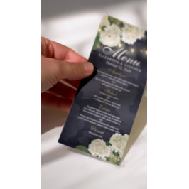 アジサイ花ストリングライトブルー結婚ズメニュー メニュー