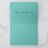 アジサイ花ハッピーバースデー カード (内部)