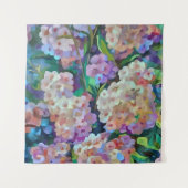 アジサイ芸術的スホルテンシアフローラ抽象芸術アート タペストリー (正面)