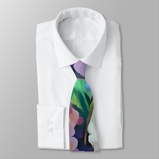 アジサイ芸術的スホルテンシアフローラ抽象芸術アート ネクタイ (タイ)