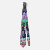 アジサイ芸術的スホルテンシアフローラ抽象芸術アート ネクタイ (正面)