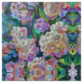 アジサイ芸術的スホルテンシアフローラ抽象芸術アート ファブリック (クローズアップ)