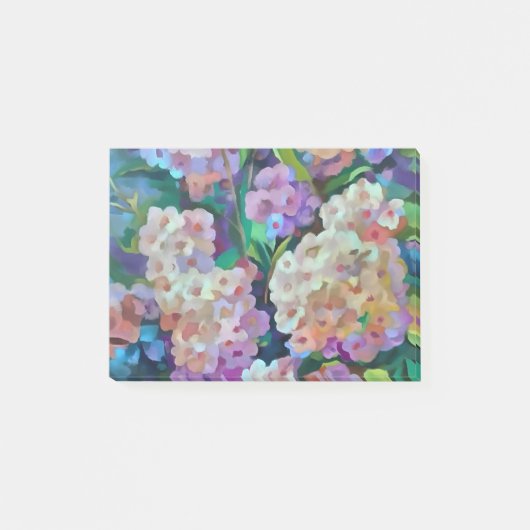 アジサイ芸術的スホルテンシアフローラ抽象芸術アート ポストイット (正面)