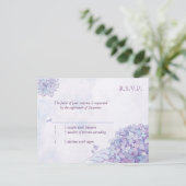 アジサイ開花ウェディングRSVP インビテーションポストカード (スタンド正面)