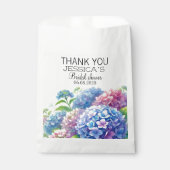 アジサイ青い花ブライダルシャワーパーティー フェイバーバッグ (正面)