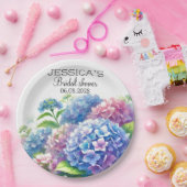 アジサイ青い花ブライダルシャワーパーティー ペーパープレート (パーティー)