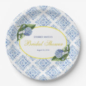 アジサイ青タイル紙プレート ペーパープレート (正面)