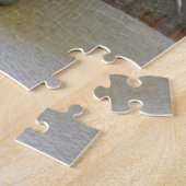 アジサイ青メイスンジャー花の写真 ジグソーパズル (側面)