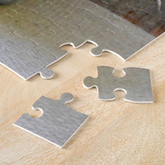 アジサイ青メイスンジャー花の写真 ジグソーパズル (側面)